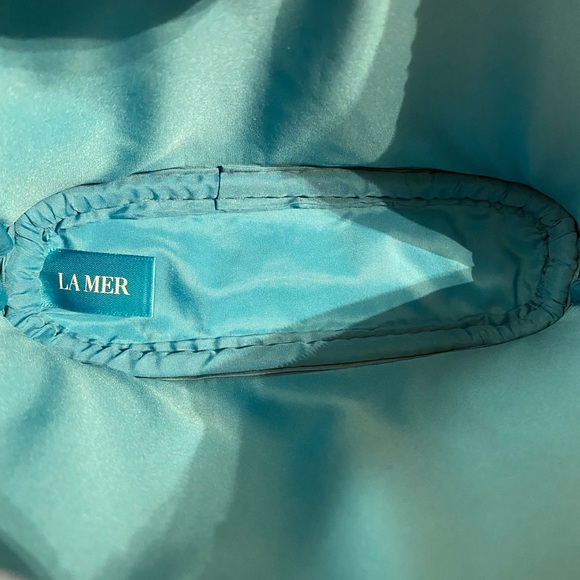 La Mer Teal Faux Suede Cosmetic Bag - Picture 8 of 11